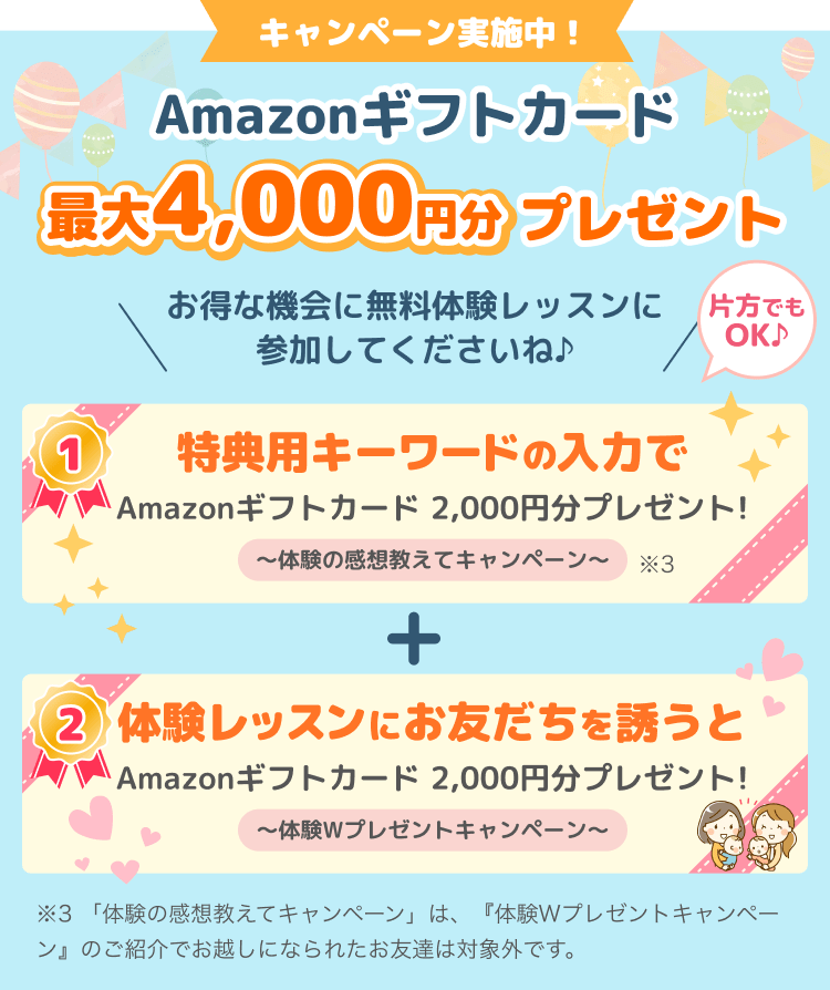 キャンペーン実施中！ Amazonギフトカード 最大4,000円分プレゼント