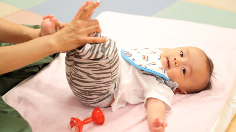 Aクラス(0歳2ヵ月~8ヵ月)に通うお子様