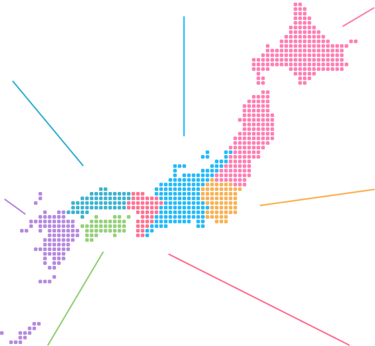 ベビーパークの全国の日本地図